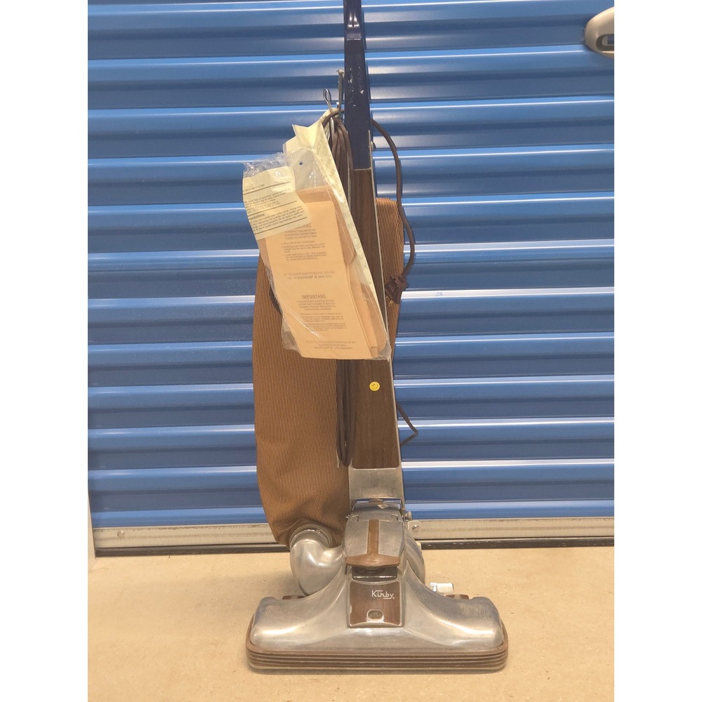 Vintage Kirby Classic 1-CR Vacuum Cleaner 1969 Silver‎ Brown with Bags